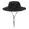 Washed Solano Cotton Black Bucket Hat - VON DUTCH Reference : 23621| Chapellerie Traclet
