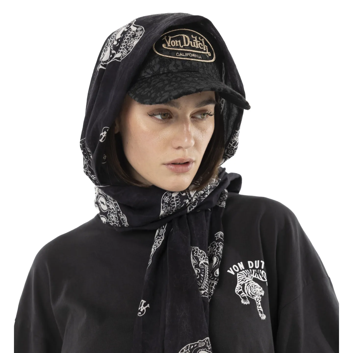 Chèche Skull Rider Coton - Von Dutch Reference : 23622| Chapellerie Traclet