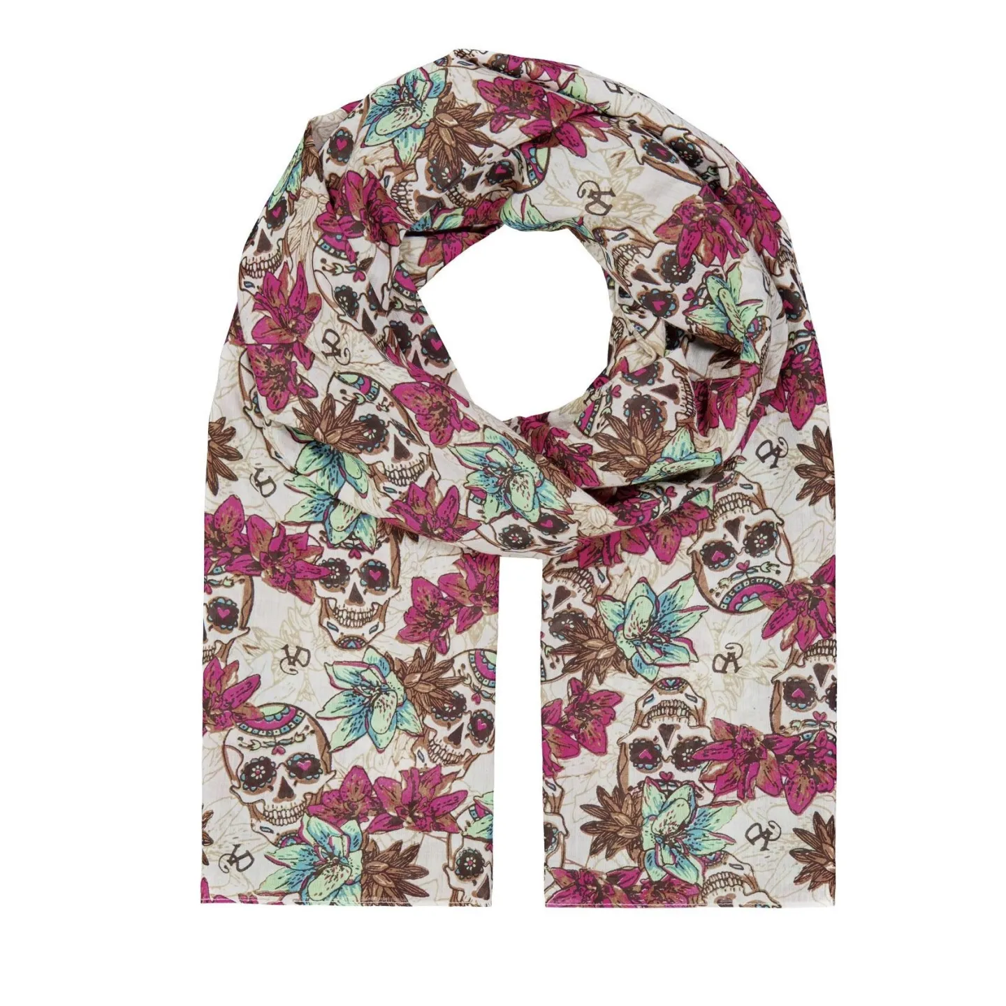 Skull Bloom Cotton Keffiyeh - Von Dutch Reference : 23623| Chapellerie Traclet