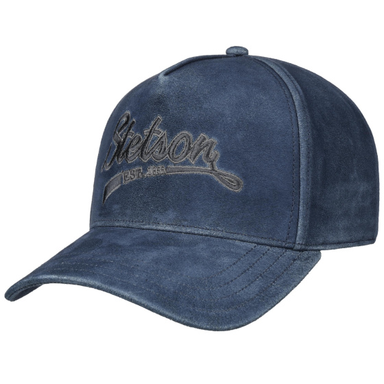 Trucker St James's Denim Leather Cap - Stetson