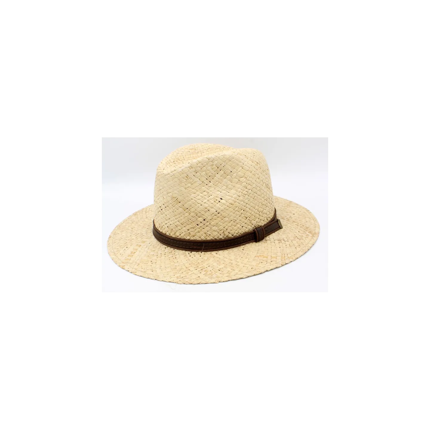 Fedora Belt Raffia Hat - Traclet ref 23632 chapellerie traclet