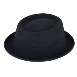 Chapeau Porkpie Salerne Feutre Laine Marine - Traclet