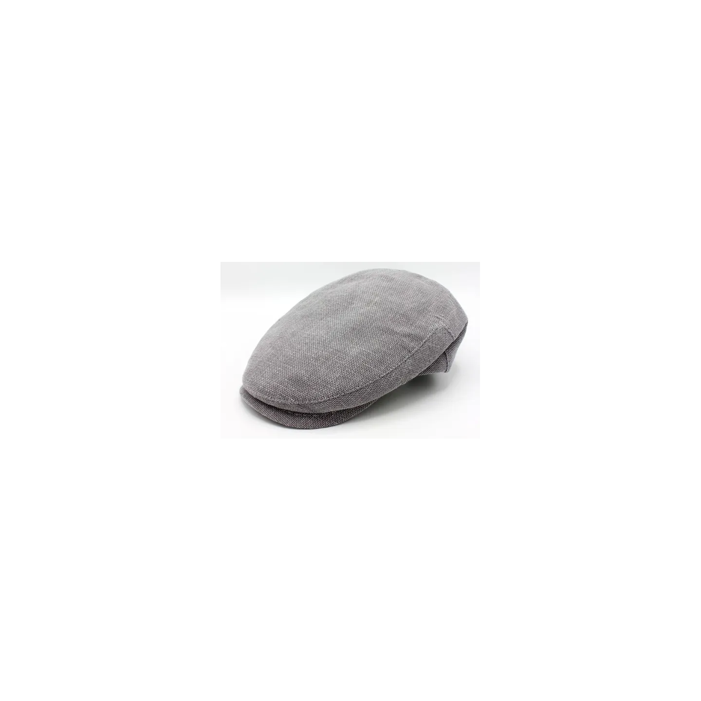 Marius Flat Cap in Grey Linen & Cotton - Traclet ref 23638 chapellerie Traclet