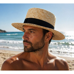 Drake Natural Straw Boater - Traclet