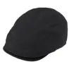 Casquette Plate Valerio Lin Noire - Traclet  Reference : 23641| Chapellerie Traclet