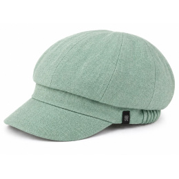 Gavroche Cap Esma Reversible Linen & Emerald - MTM