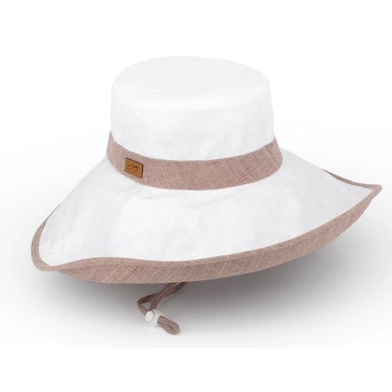 XXL Summer Capeline White & Old Rose UPF 50+ - Soway