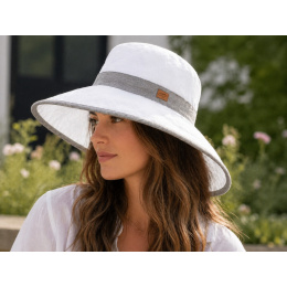 XXL Summer Capeline White & Mouse Grey UPF 50+ - Soway