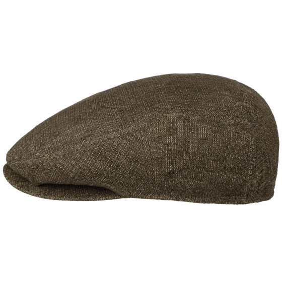 Fontana Flat Cap Brown Linen - Stetson