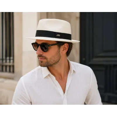 Classic Bleached Panama Fedora Hat - Traclet Reference: 7942 | Traclet Hatmakers