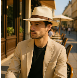 Chapeau Traveller Panama Azogues Naturel - Traclet