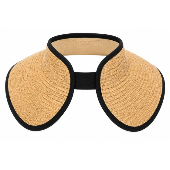 Large Brim Visor Florence Raffia - Traclet