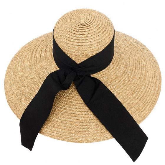 Anzio Wide Brim Natural Straw Sun Hat - Traclet