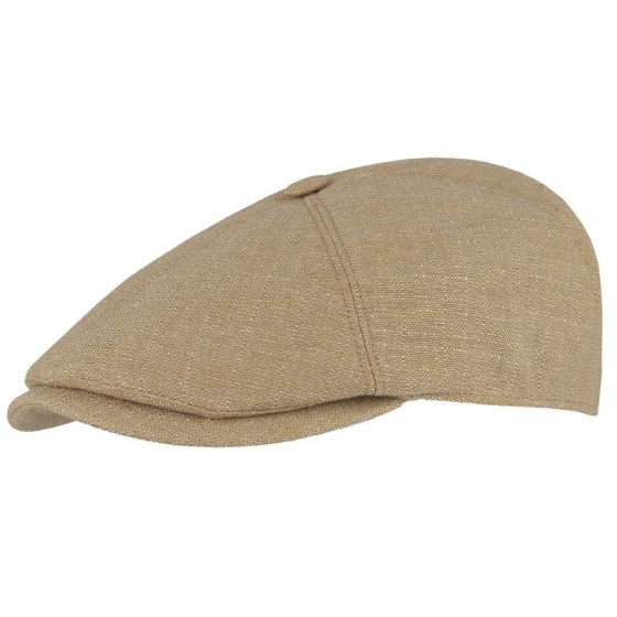 Flat Cap Ercolano Linen & Cotton Beige - Traclet