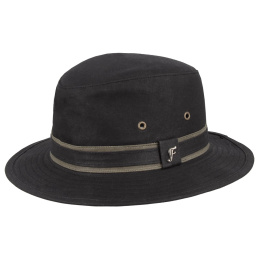 Sintra Waterproof Oiled Cotton Hat Black - Flechet