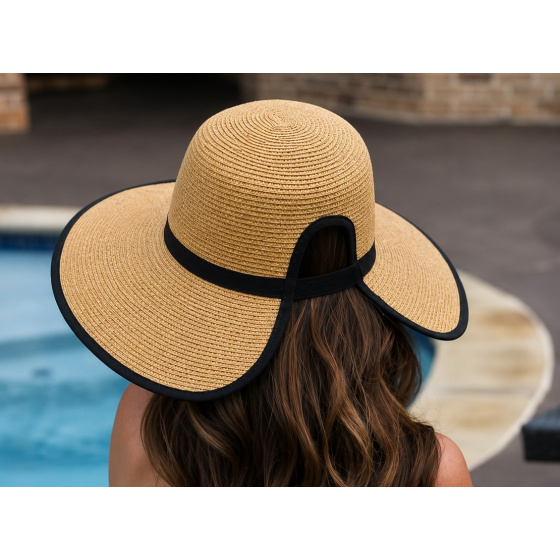 Large Brim Visor Cherish Camel - Traclet