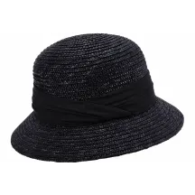 Chapeau Cloche Calvi Paille Noir - Seeberger  Reference : 824 | Chapellerie Traclet