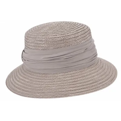 Chapeau Cloche Lilwenn Paille Taupe - Seeberger