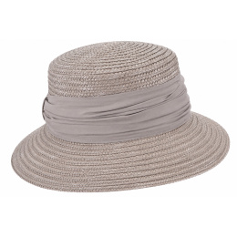 Lilwenn Straw Cloche Hat Taupe - Seeberger