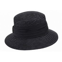 Chapeau Cloche Lilwenn Paille Noir - Seeberger