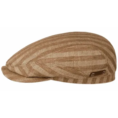 Casquette Plate Ligurie Lin & laine Beige - Stetson