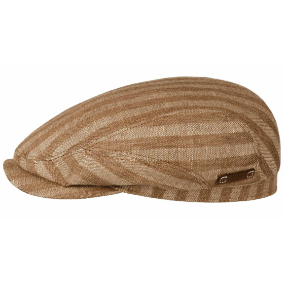 Casquette Plate Ligurie Lin & laine Beige - Stetson