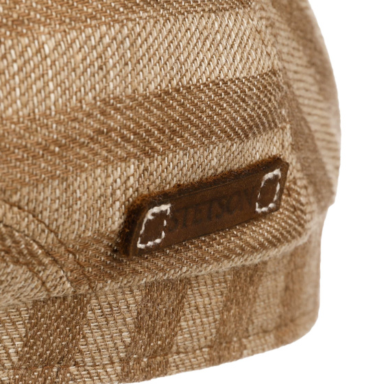 copy of Blue & Brown Linen Flat Driver Cap - Stetson