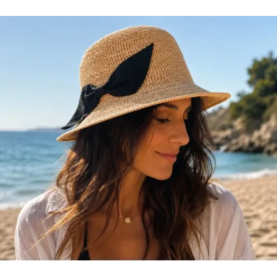Chapeau Cloche Venise Raffia Venise - Traclet