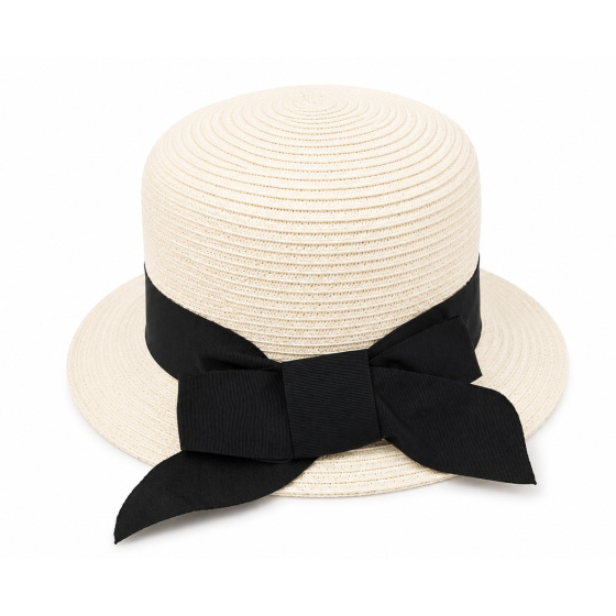 Casquette Prato Paille Papier Crème - Marone