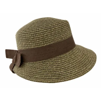 Casquette Brescia Paille Papier Marron - Marone