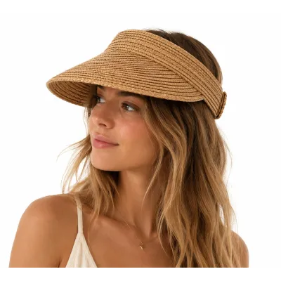 Ombrie Straw Visor Cap - Traclet Reference: 23693| Chapellerie Traclet