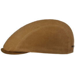 Olbia Waxed Beige Flat Cap - Stetson