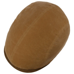 Olbia Waxed Beige Flat Cap - Stetson