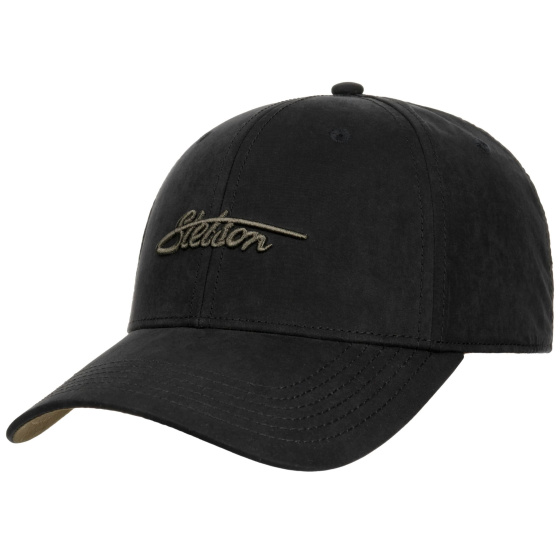 Casquette Baseball Varèse Waxed UPF 40+ Noire - Stetson