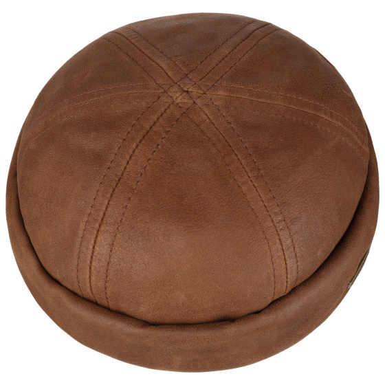 copy of Black Leather Docker Beanie - Stetson