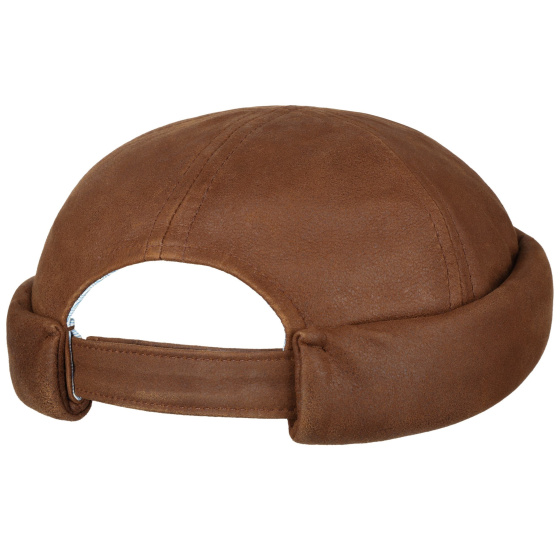 copy of Black Leather Docker Beanie - Stetson