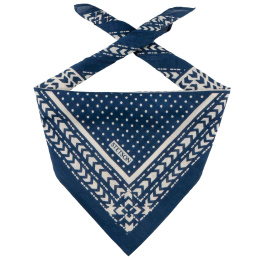Abstract Geometric Blue Cotton Bandana - Stetson
