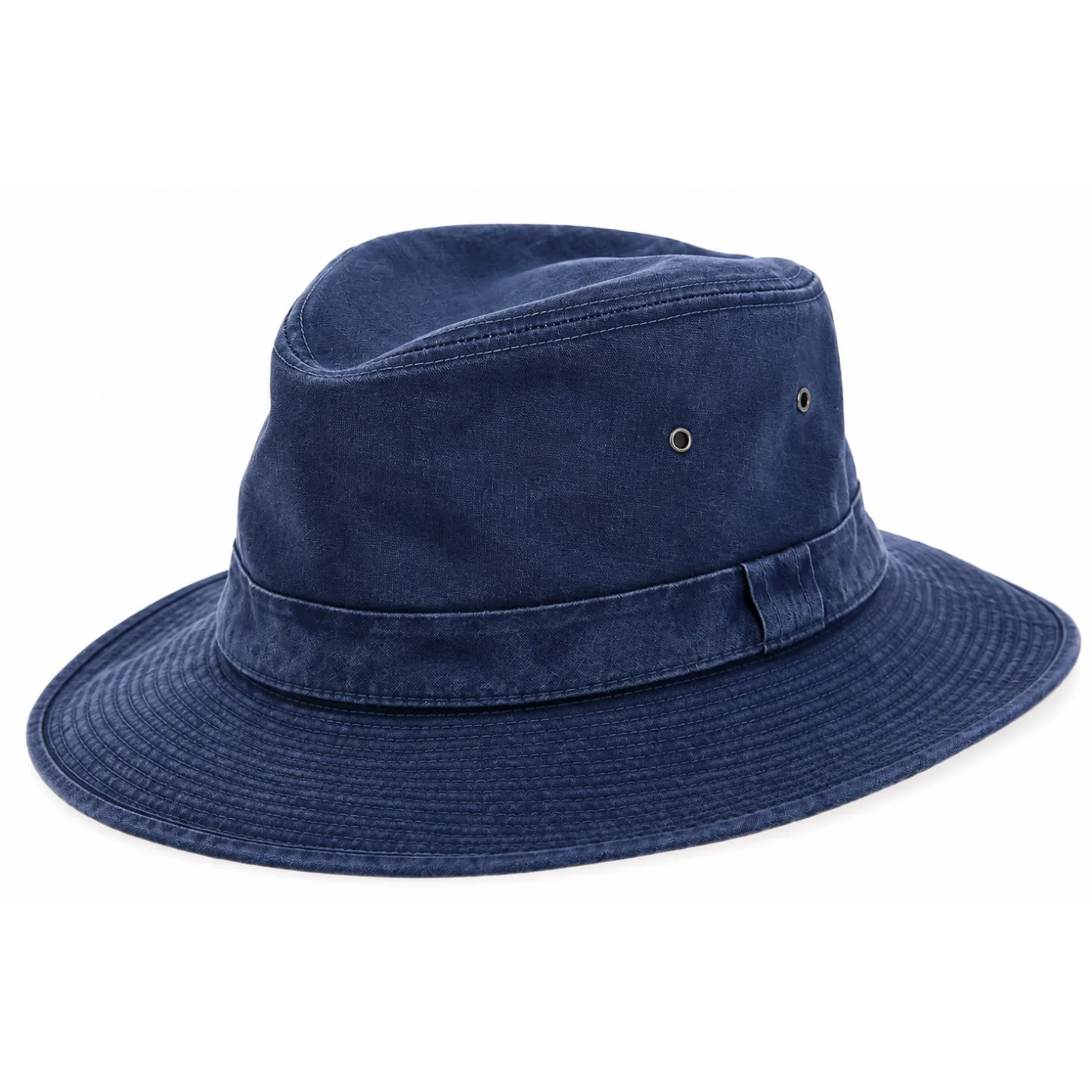 Grignan Navy Cotton Safari Hat UPF 50+ - Crambes Reference: 23725| Chapellerie Traclet