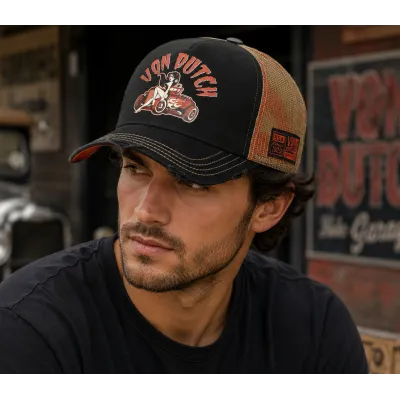 Vintage Pin-Up Rider Baseball Cap - Von Dutch Reference: 23731| Chapellerie Traclet