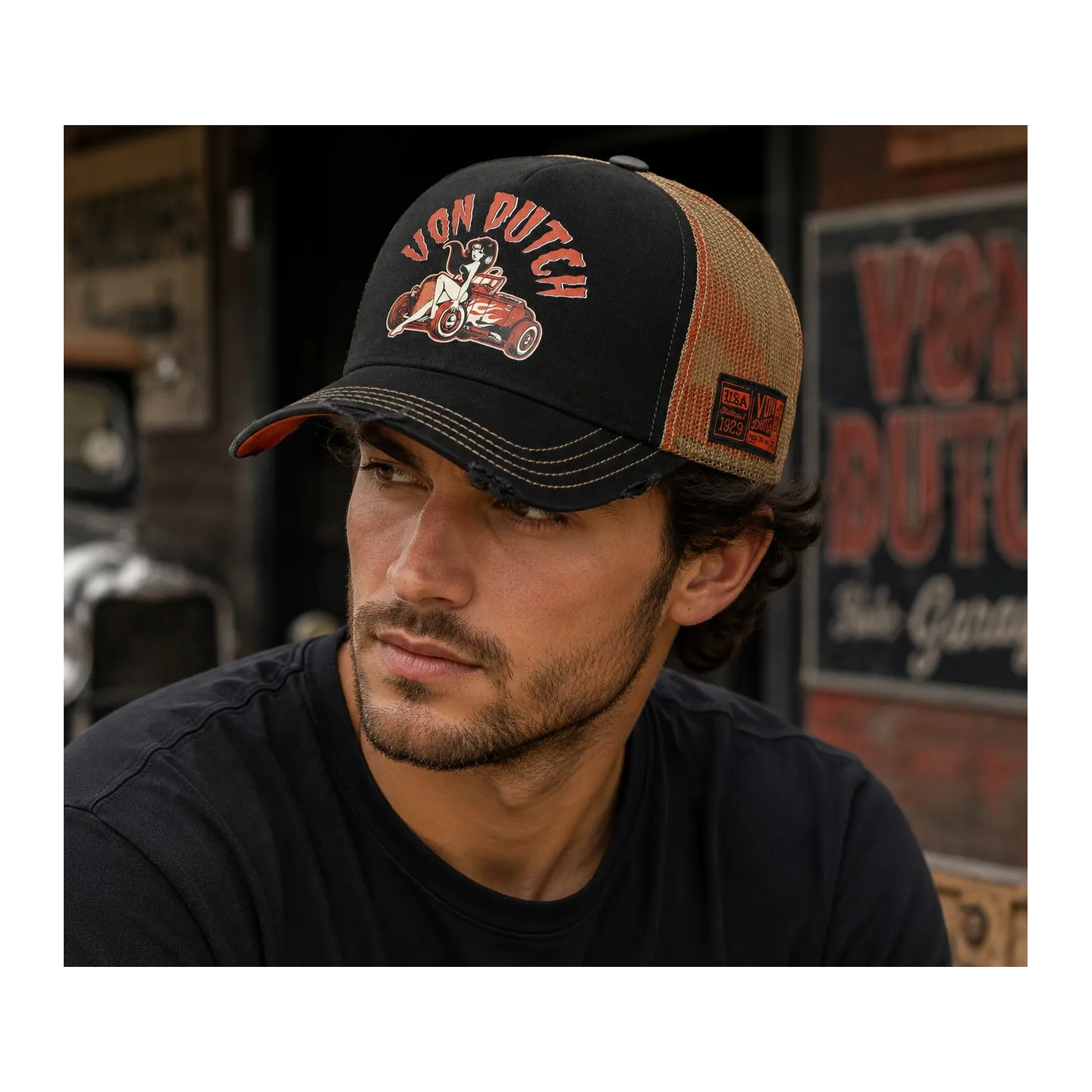 Casquette Baseball Vintage Pin-Up Rider - Von Dutch  Reference : 23731| Chapellerie Traclet