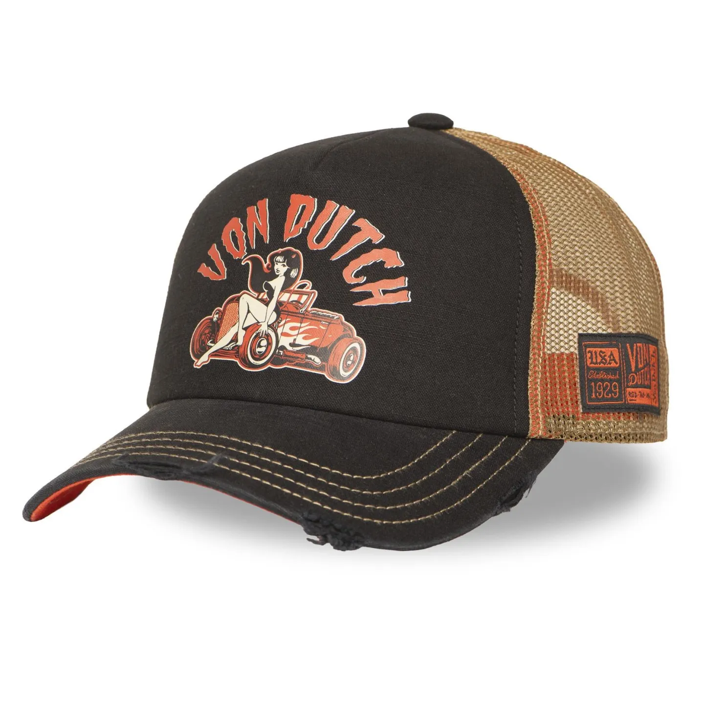 Casquette Baseball Vintage Pin-Up Rider - Von Dutch  Reference : 23731| Chapellerie Traclet
