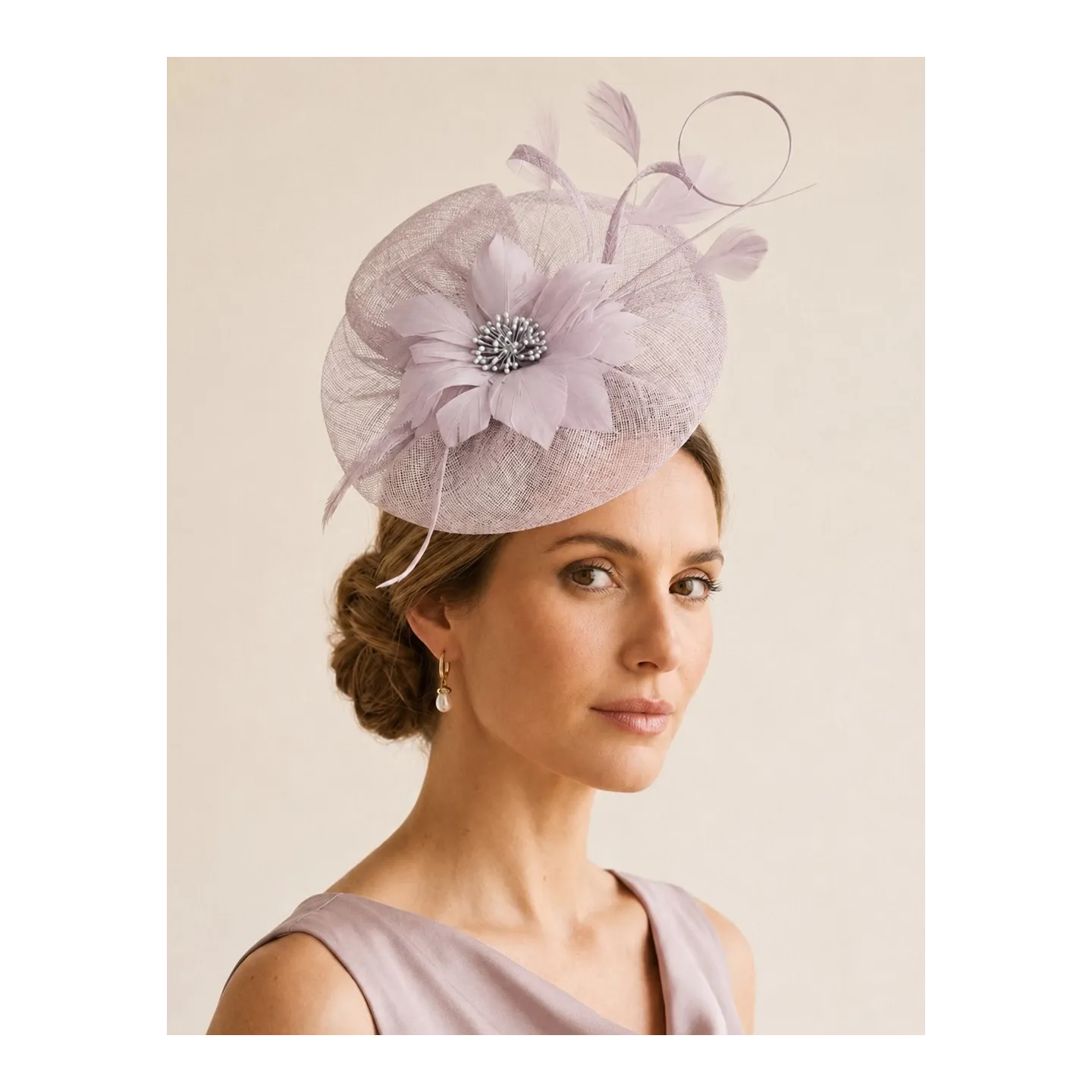 Zita Pearl Grey Ceremony Hat - Traclet Reference: 23733| Chapellerie Traclet