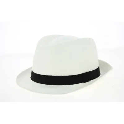 Trilby Hat Scapello White Paper Straw - Traclet Reference: 23734| Chapellerie Traclet