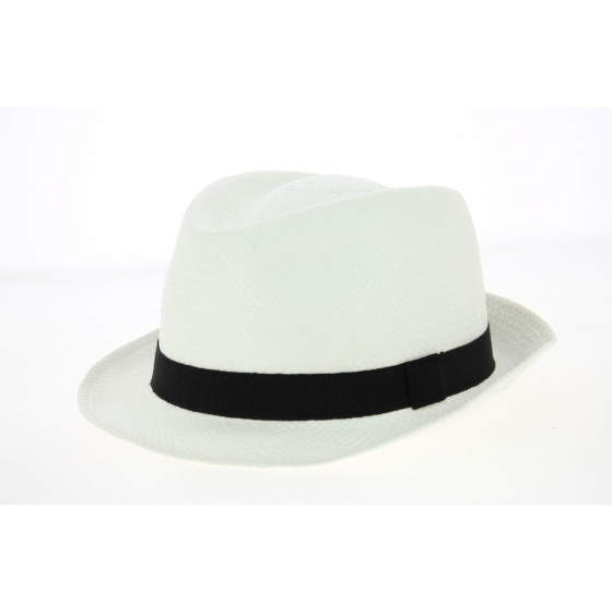 Chapeau Trilby Scapello Paille Papier Blanc- Traclet