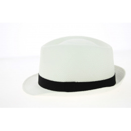 Chapeau Trilby Scapello Paille Papier Blanc- Traclet