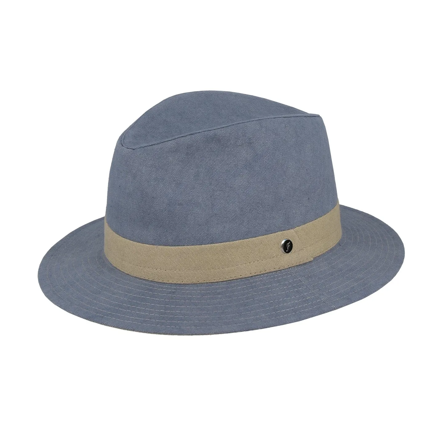 Chapeau Fedora Garibaldi Coton Bleu - Flechet