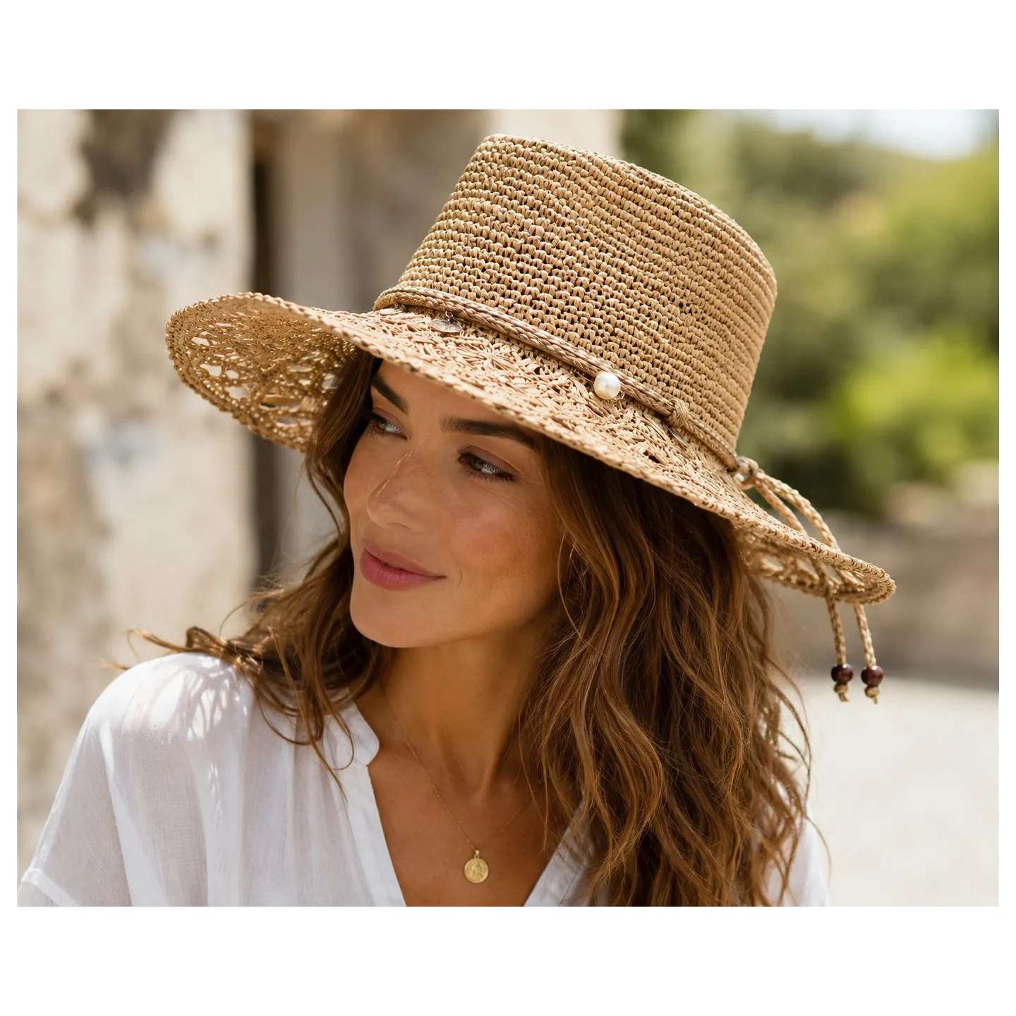 Chapeau Traveller Bohème Perla Raphia - Traclet