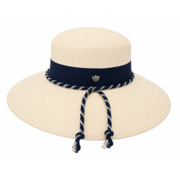 Capeline Cloche Océane Paille Papier Blanche - Traclet
