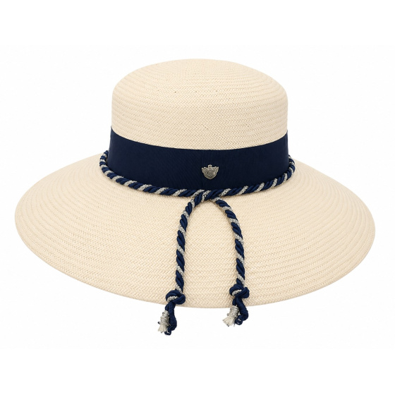 Capeline Cloche Océane Paille Papier Blanche - Traclet