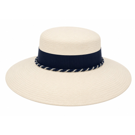 Océane White Paper Straw Cloche Capeline Hat - Traclet